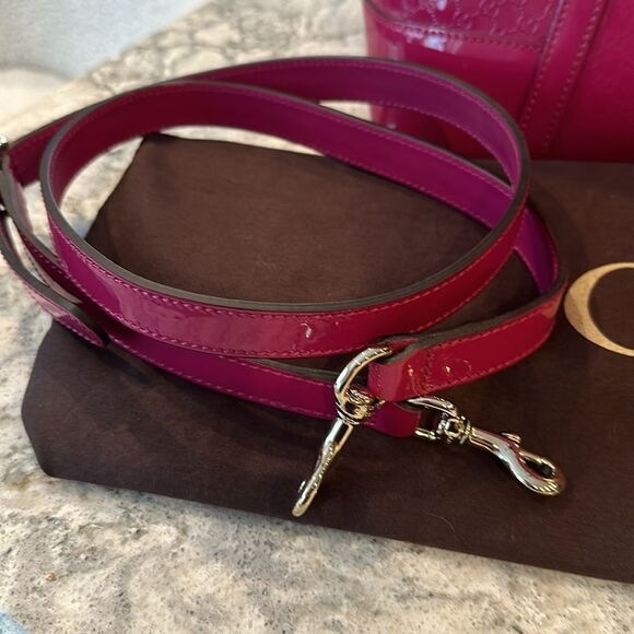 👜 Vintage Gucci Microguccissima Fuchsia Leather Bag – Gold Hardware, Y2K Chic - Picture 3 of 10